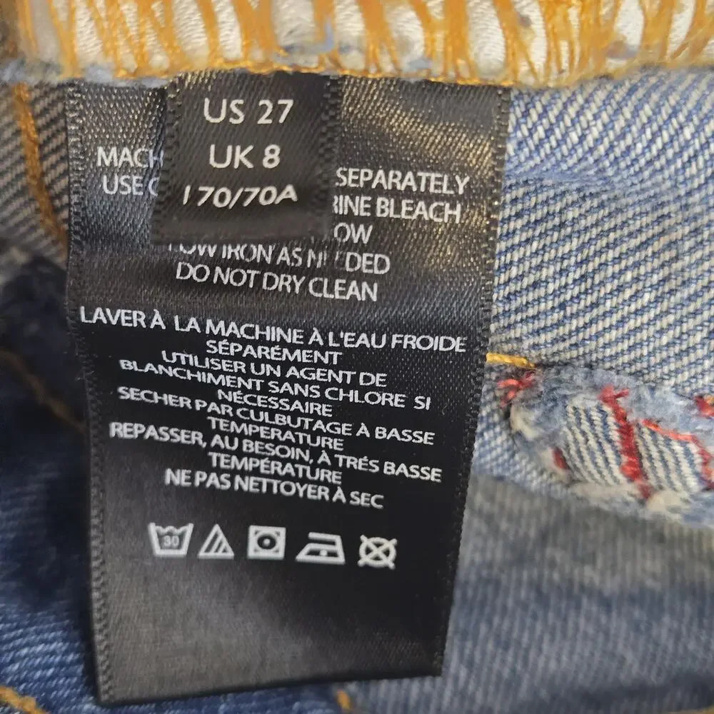 BDG Low-Rise Tapered Baggy Jean Star Print 27 W 28 L Streetwear Skater Punk USA - Picture 7 of 11